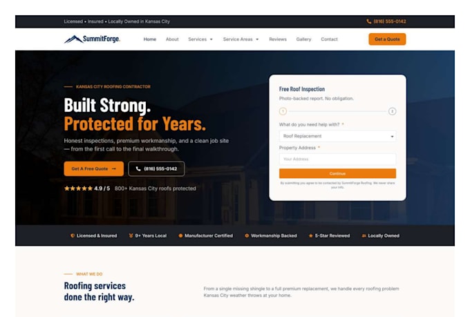 build a roofing website that gets more leads